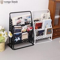 Verge LIMIT Giá báo thu nhỏ, Giả vờ chơi tỷ lệ 1: 12 Giá lưu trữ sắt nhà búp bê, Kệ trưng bày sách Kệ báo Trang trí hàng ngày Giá búp bê Mô hình đồ chơi trẻ em