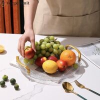 verge limit Khay đựng bánh VERGE LIMIT, Nhựa có tay cầm Khay phục vụ, Khay trà tròn trong suốt chống rơi gia đình Món tráng miệng
