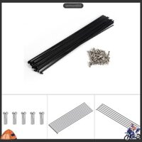 Vermont055 Nan hoa xe đạp leo núi Demeras có núm vú 256mm 261mm Bánh xe bằng thép không gỉ màu đen Nan hoa 36 Cái/bộ (259-Balck)