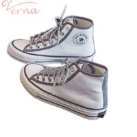 Verna Giày vải bạt phản quang thời trang Hàn Quốc 2021 cho nữ