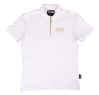 Versace Jeans Couture Cotton Embroidered Logo White Polo Shirt