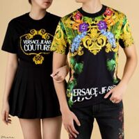 VERSACE JEANS COUTURE FLORAL PRINTED T-SHIRT