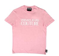 Versace Jeans Couture Light Pink 100% Cotton Oversized Logo Short Sleeve T-Shirt-XL for Mens