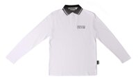 Versace Jeans Couture White 100% Cotton Long Sleeve Polo Shirt- for Mens