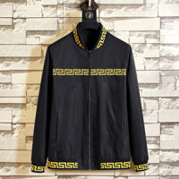 Versace1349 Áo khoác nam thời trang Áo khoác Cardigan nam cổ đứng cao cấp Đồng phục bóng chày