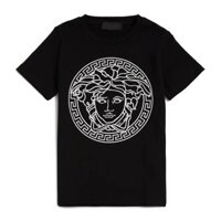 Versace6525 In Hình Nam Cổ Tròn Tay Ngắn Mùa Hè Rời Thoáng Khí Cổ Tròn Áo Thun