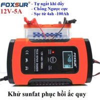 [Version 7.0] Sạc bình ắc quy 12V 5A (4ah-100Ah) FOXSUR có khử sunfat Sản xuất mới nhất trong tháng - BIG BANG VIỆT NAM