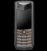 VERTU ACSENT BLACK KNURL RED GOLD MIXED METALS