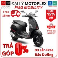 Vespa Sprint 150 ABS 2022 - Mầu mới - Trả góp miễn lãi - Xanh Đen Cam Trắng - ĐEN NHÁM