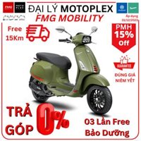 Vespa Sprint 150 ABS 2022 - Mầu mới - Trả góp miễn lãi - Xanh Đen Cam Trắng - Xanh Tenece