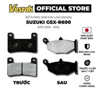 Vesrah - Bố thắng Má Phanh cho xe phân khối lớn mô tô Suzuki GSX-R600 2006-2010 bán kim loại Resin