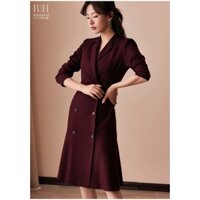 Vest công sở cổ điển đỏ đô tay dài dáng váy đuôi cá