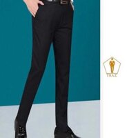 Vest Nam Đen, Trắng 4 Nút TRAZ Phom Ôm BoDy Cao Cấp Hàn Quốc Chất Vải Xịn1 Quần Và 1 Aó Vest - QUẦN ĐEN,SIZE XL 70KG-75KG