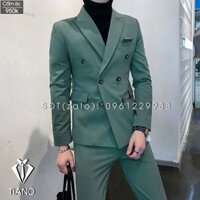Vest nam, suit nam cao cấp Hàn Quốc màu Xanh cực sang trọng, chất liệu vải cao cấp, form ôm body đẹp.