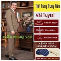 vest trung nam Tuấn phong chi ân khách hàng khi mua 1 bộ tặng 3 món quà 1 quần âu kèm theo 1 cà vạt lụa - tuanphong