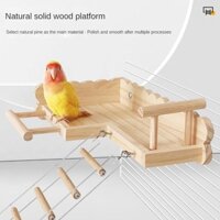 ✨✨Vẹt Nền Gỗ Chắc Chắn Cầu Thang Leo Núi Trong Suốt Môi Trường Sống Nền Tảng Hai Tầng Chim