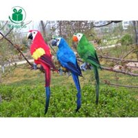 Vẹt nhân tạo Lông chim Budgie trang trí sân vườn và nhà cửa 45cm