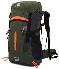 VEVESMUNDO 50L Hiking Backpack Men Women for Travel Mountaineering Climbing Camping Trekking (Army Green)