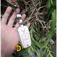 [VF3] Bọc da chìa khoá xe điện Vinfast VF3, bao da vf3 bằng da bò thật