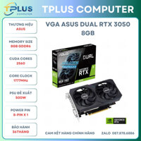 VGA ASUS DUAL RTX 3050 8GB V2 (8GB GDDR6, 128-bit, HDMI +DP, 1x8-pin)
