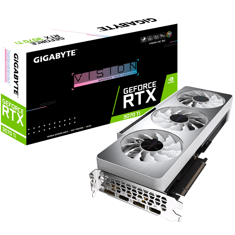 VGA Gigabyte RTX 3070Ti 8G GDDR6X Vision OC (GV-N307TVISION OC-8GD)