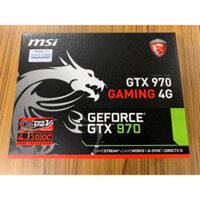VGA MSI GTX 970 GAMING 4G GDDR5 PCIeXpress 3.0 like new fullbox đủ phụ kiện