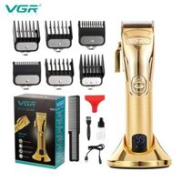 VGR Tông Đơ Cắt Tóc V-662 Tông Đơ Cắt Tóc Chăm Sóc Cá Nhân Chuyên Nghiệp Cho Nam Tông Đơ Cắt Tóc Điện Hói Đế Điện Kim Loại Có Thể Sạc Lại LCD