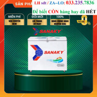 VH-2599A1 - Tủ Đông Sanaky 2599A1 (Dung tích 208 lít, 1 vách ngăn đông, dàn tạo lạnh đồng) NEW