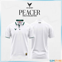 VH SPORT -Áo Thun Polo Peacer Màu Trắng
