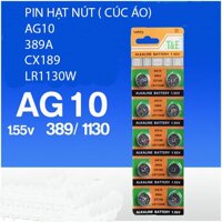 Vỉ 03 Pin hạt nút (cúc áo) AG10/389A/CX189/LR1130W - 155V