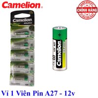 Vỉ 1 viên Pin A27 12V Camelion Alkaline - dùng cho điều kiển cửa cuốn từ xa ôtô điều hòa quạt ...