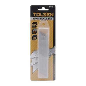 Vỉ 10 lưỡi dao rọc giấy Tolsen 30017 (25 x 125 x 0,7 mm)