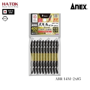 Vỉ 10 mũi vặn vít 2 đầu có từ tính Anex ABR-14M+2x85
