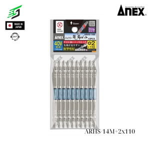 Vỉ 10 mũi vít 2 đầu +2x110mm Anex ARHS-14M+2x110