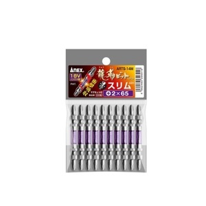 Vỉ 10 mũi vít 2 đầu +2x65mm Anex ARTS-14M+2x65