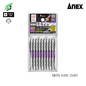 Vỉ 10 mũi vít 2 đầu +2x85mm Anex ARTS-14M+2x85