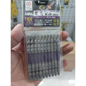 Vỉ 10 mũi vít 2 đầu +2x85mm Anex ARTS-14M+2x85