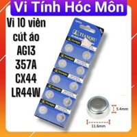 Vỉ 10 Pin cúc áo Alkaline AG13 – LR44 – A76 – SR44