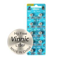 Vi 10 Pin cuc ao VINNIC AG2  LR726  SR726SW  396 dung cho đông hô đeo tay thiết bị điện tử - 1 vỉ 10 Viên