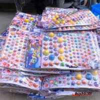 Vỉ 110 quả Bóng cao su đặc Nẩy Bóng Nảy đàn hồi co dãn  thời thượng mẫu mã phong phú - đồ giải trí Cho Bé kích ứng Giác