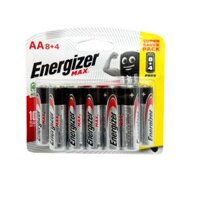 Vỉ 12 Viên Pin Energizer Max AA E91 Bp8+4 1,5V