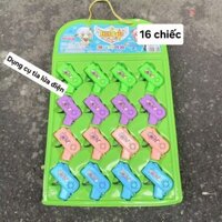Vỉ 16 chiếc tia lửa điện Đồ chơi đá lửa có lỗ móc khóa nhiều màu sắc độc đáo dochoiakay