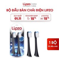 Vỉ 2 Đầu Bàn Chải Điện Lông Tynex LT1 Thay Thế Sau 3 Tháng Tương Thích Với Bàn Chải Điện Thông Minh Lipzo Sóng Âm Sonic