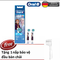 Vỉ 2 đầu bàn chải Oralb Braun cho bé ( Elsa) +  tặng 1 nắp bảo vệ đầu bàn chải