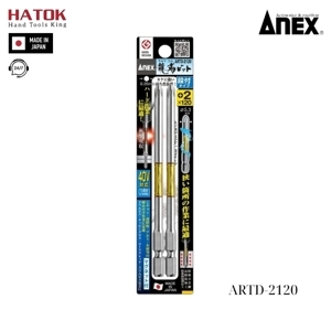 Vỉ 2 mũi vít 1 đầu +2x120mm Anex ARTD-2120