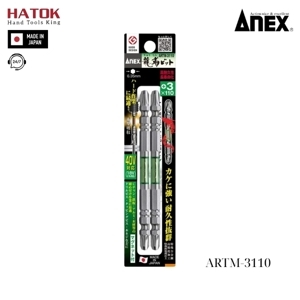 Vỉ 2 mũi vít 2 đầu có từ tính Anex ARTM-3110