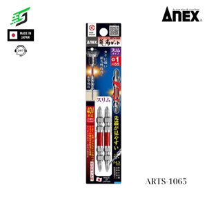 Vỉ 2 mũi vít 2 đầu có từ tính Anex ARTS-1065