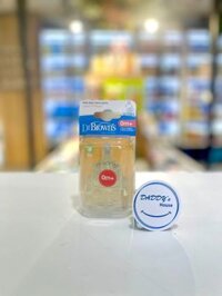 Vỉ 2 núm ty Dr Brown's cổ rộng số 1 (0-3th)