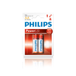 Vỉ 2 viên pin AA Alkaline Philips LR6P2B/97