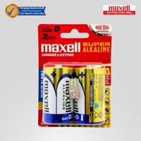 Vỉ 2 Viên Pin Đại MAXELL Alkaline cao cấp LR20 ( GD ) 2B 1,5V - Hàng chính hãng